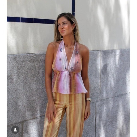 Zara beaded halter top 0881/025 - Picture 1 of 13